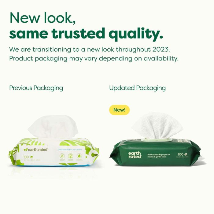 Earth Rated Toallitas Sin Perfume 100 Unidades Hipoalergénicas para Perros Aseo Diario con Aloe Vera y Manzanilla 7