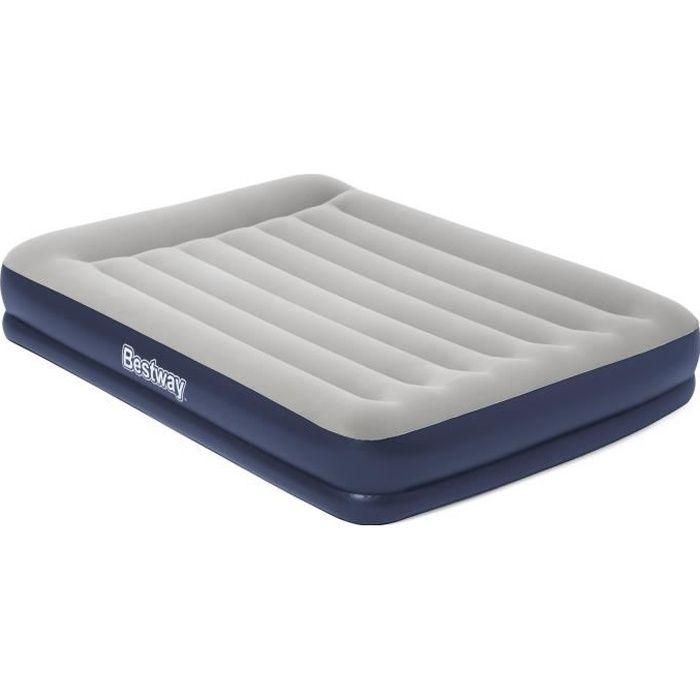 Cama hinchable - BESTWAY - Colchón de 2 plazas - 203 x 152 x 36 cm - Electrobomba integrada