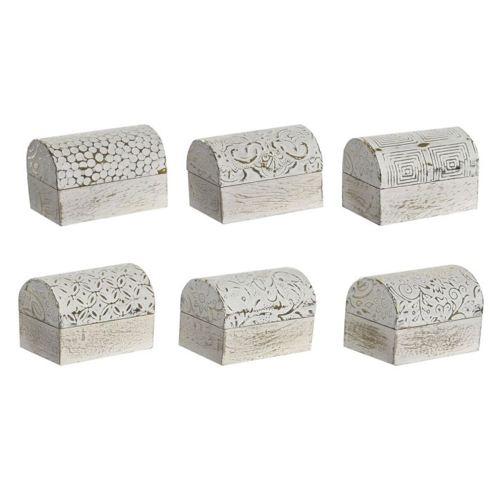 Joyero Arabe DKD Home Decor Dorado Blanco 5.3 x 5.3 x 7.5 cm (6 Unidades) Joyero Arabe DKD Home Decor Dorado Blanco 5.3 x 5.3 x 7.5 cm (6 Unidades)