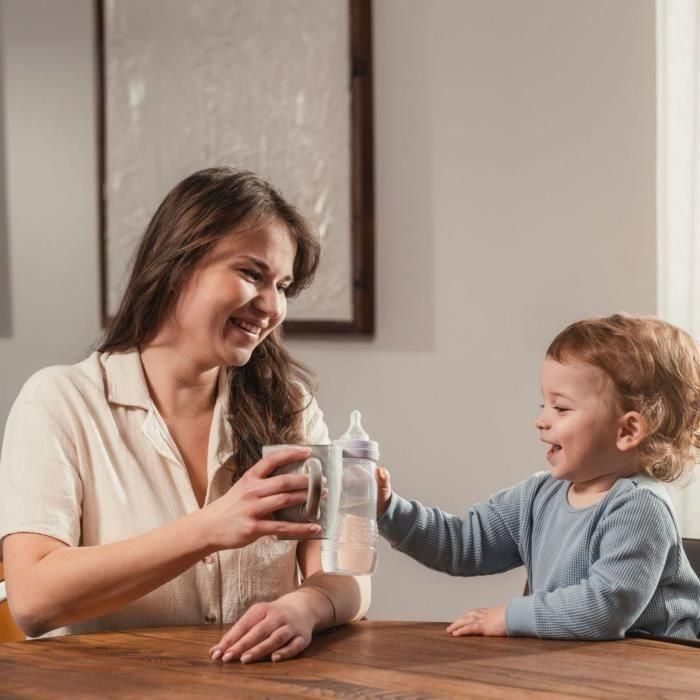 MAM MAM9001616857966 Biberón Easy Active +6 meses 330 ml Tetina X flow Lila 4