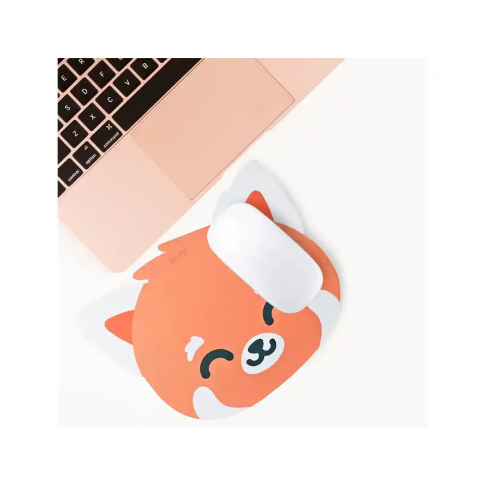 Wondee Alfombrilla para Ratón Mr. Wonderful Forma Panda Rojo Antideslizante Control Preciso Cómoda Lavable 210x3x210 mm 3