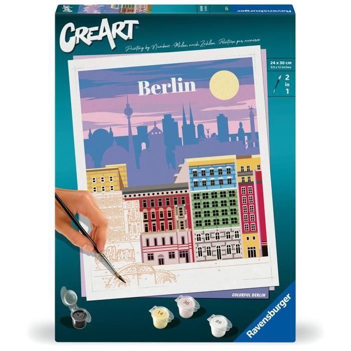 CreArt 24x30 cm Berlín, Adulto, Pintar por números, 25521, Ravensburger CreArt 24x30 cm Berlín, Adulto, Pintar por números, 25521, Ravensburger