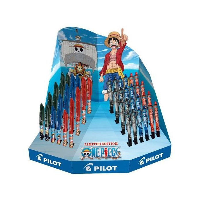 Pilot Bolígrafos Frixion Ball - Ball Plus Edición Limitada One Piece, Tinta Borrable, Expositor 48 Ud