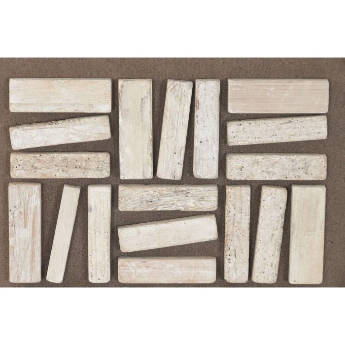 DKD Home Decor Cuadro Moderno Abstracto de Madera Reciclada Pino Blanco Marrón 62x4x82 cm (2 Unidades) 3