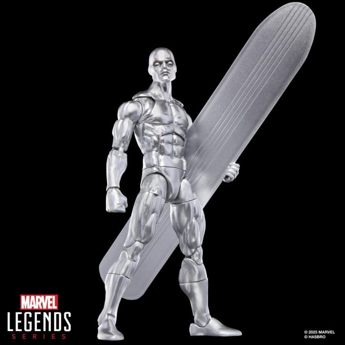 HASBRO Marvel Legends Series Figura Estela Plateada The Silver Surfer 15cm Articulada con 6 Accesorios y Tabla de Surf 2