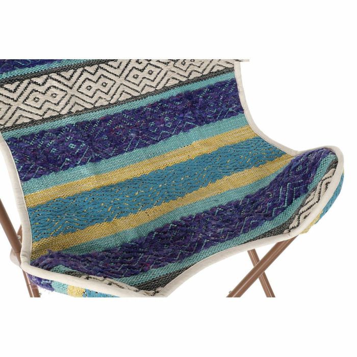 Sillon Indio DKD Home Decor Azul Marino 65 x 90 x 74 cm 4