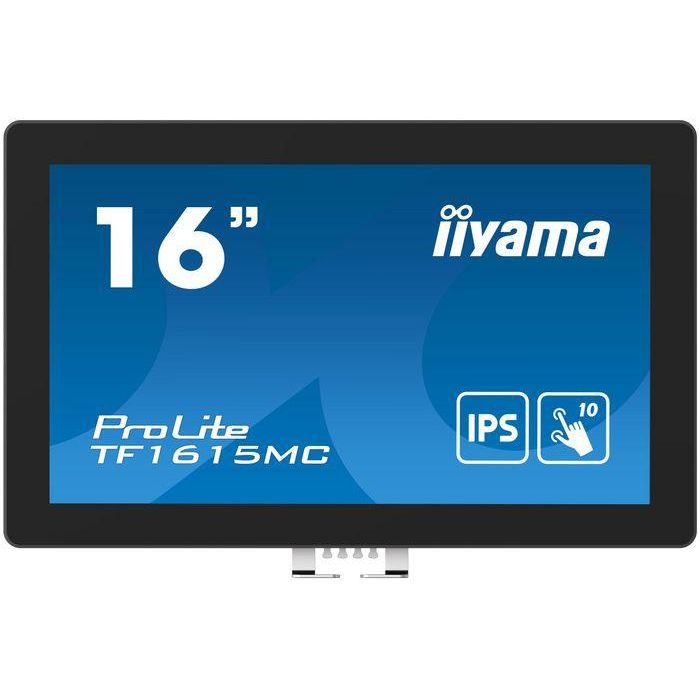 iiyama ProLite TF1615MC-B1 pantalla para PC 39,6 cm (15.6") 1920 x 1080 Pixeles Full HD Pantalla táctil Negro iiyama ProLite TF1615MC-B1 pantalla para PC 39,6 cm (15.6") 1920 x 1080 Pixeles Full HD Pantalla táctil Negro