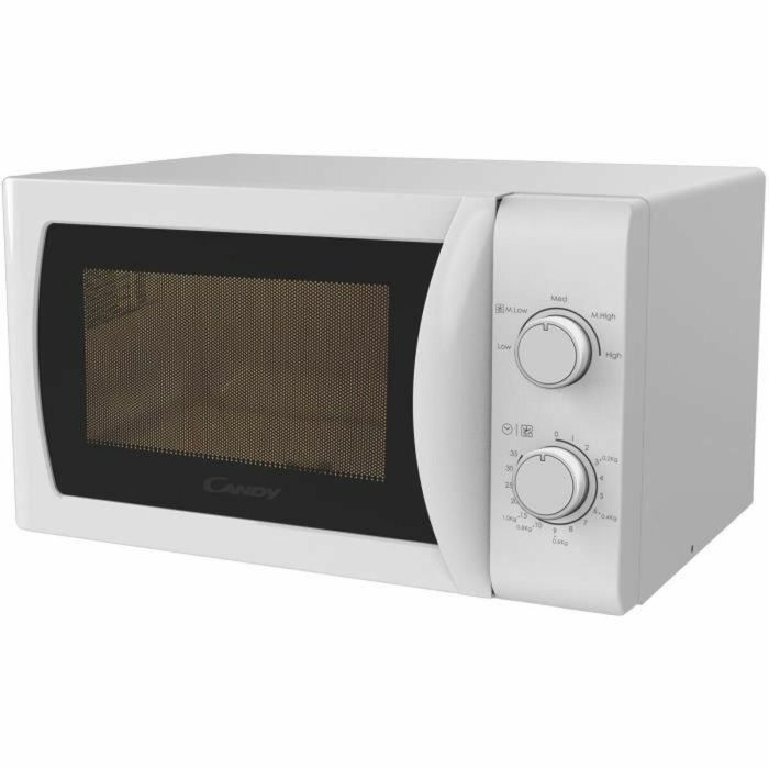 Candy CMW20SMW Microondas Monofunción Idea, 20 Litros, 700W, Control Mecánico, 5 Niveles de Potencia, Blanco 1