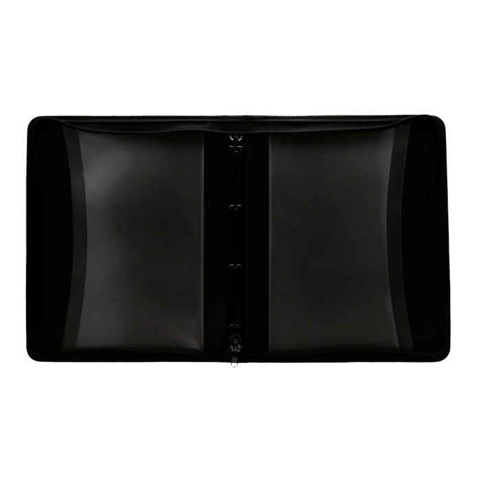 Liderpapel Carpeta 4 Anillas 25mm Polipropileno Cierre Cremallera DIN A4 Negro 4