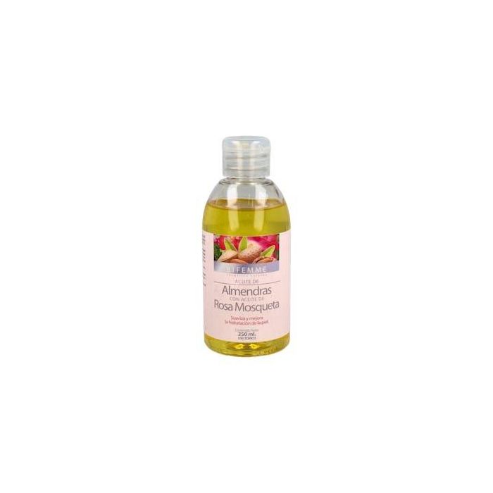 BIFEMME Aceite de Almendras Dulces y Rosa Mosqueta para Piel Suave, Tonificada y Reparada 250ml