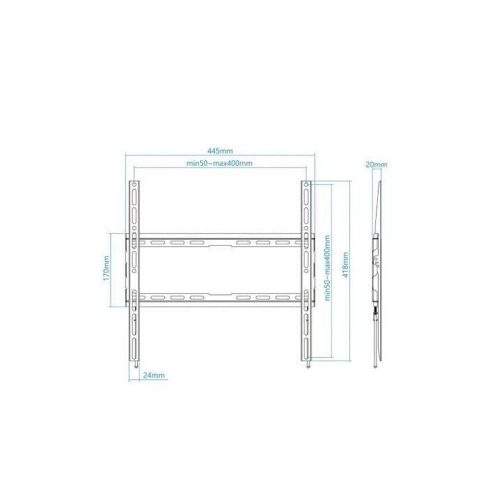 Soporte de Pared Fijo TooQ LP1070F-B para TV de 32-70"/ hasta 45kg 2 Soporte de Pared Fijo TooQ LP1070F-B para TV de 32-70"/ hasta 45kg 2