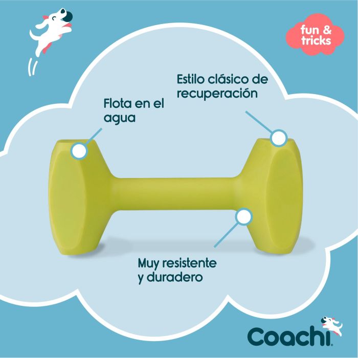 Coachi Mancuerna de Adiestramiento Mediana Lima Flotante y Resistente, Juguete Clásico para Recuperación de Objetos y Entrenamiento de Perros y Cachorros 1 Coachi Mancuerna de Adiestramiento Mediana Lima Flotante y Resistente, Juguete Clásico para Recuperación de Objetos y Entrenamiento de Perros y Cachorros 1