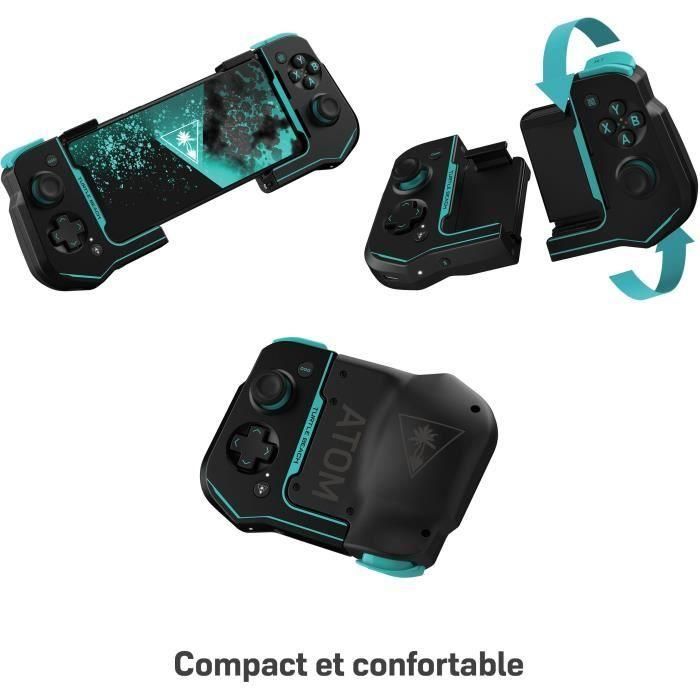 Controlador de juegos para móvil Android - Turtle Beach Atom - Bluetooth - Negro/Cian 3 Controlador de juegos para móvil Android - Turtle Beach Atom - Bluetooth - Negro/Cian 3
