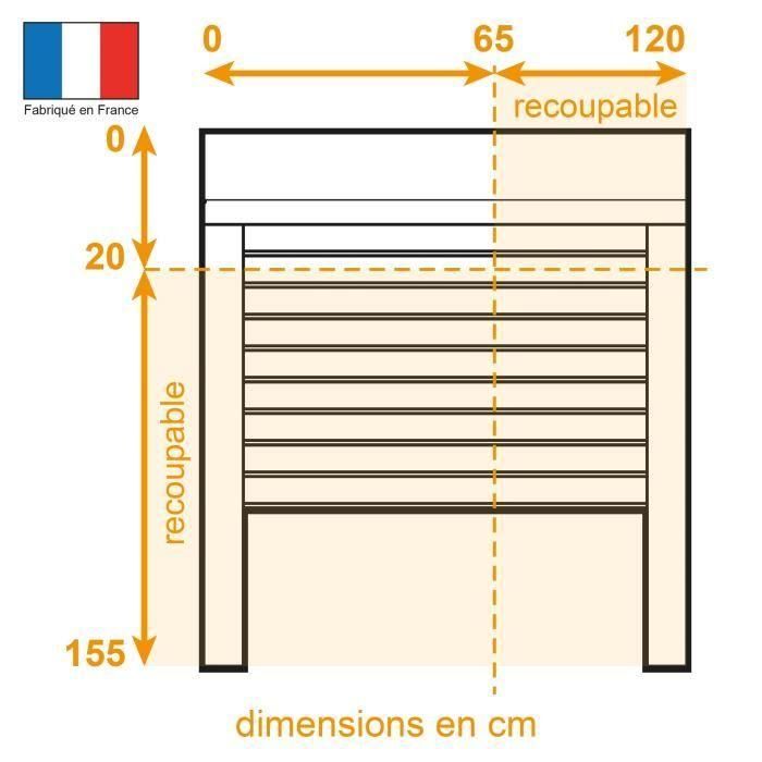 Persiana enrollable de PVC - Al 1.55 x An 1.2 m - Operación radioeléctrica - Blanco 1 Persiana enrollable de PVC - Al 1.55 x An 1.2 m - Operación radioeléctrica - Blanco 1