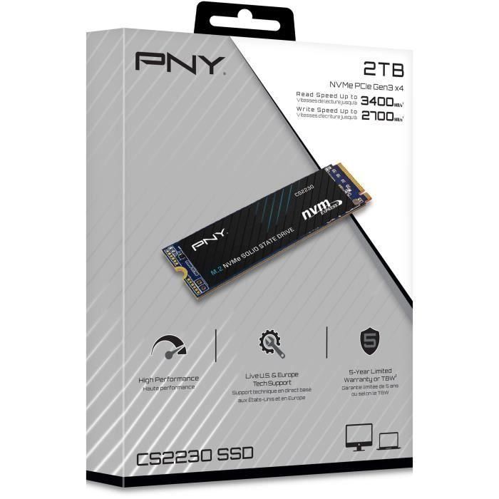 PNY - CS2230 UNIDAD DE ESTADO SÓLIDO - Disco duro SSD interno - 2 TB PNY - CS2230 UNIDAD DE ESTADO SÓLIDO - Disco duro SSD interno - 2 TB