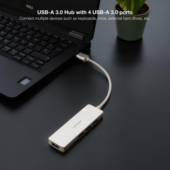 Hub USB NANOCABLE 10.16.4602 Plateado 2