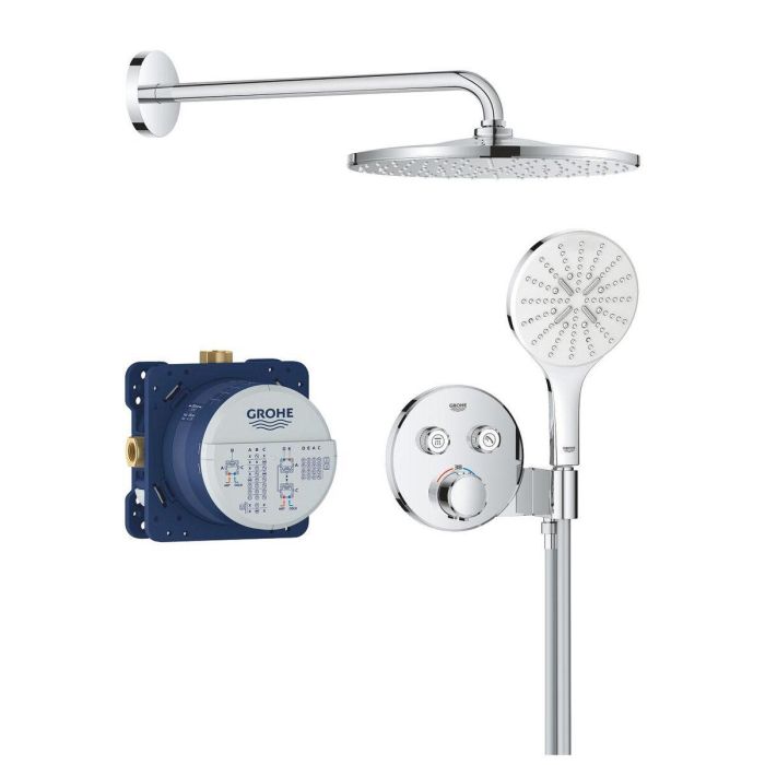 Grohe 34877000 Conjunto de Ducha Empotrado con Mezclador Termostático y Todo Tipo de Chorros - Gris 8 Grohe 34877000 Conjunto de Ducha Empotrado con Mezclador Termostático y Todo Tipo de Chorros - Gris 8