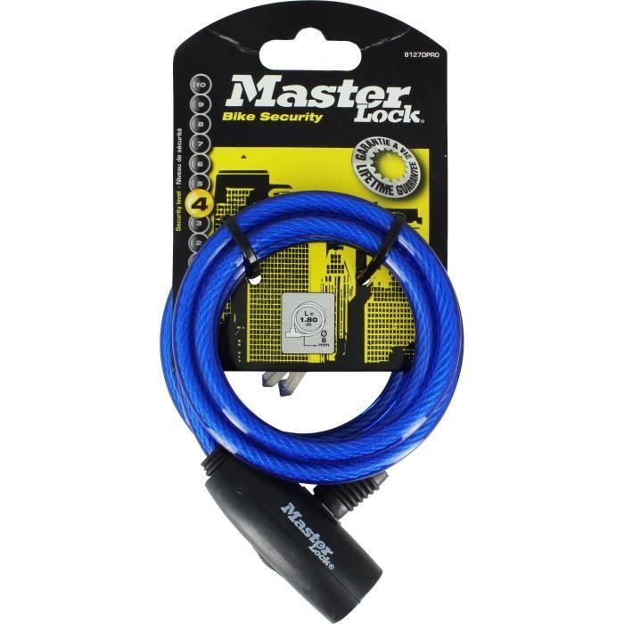 MASTER LOCK Candado con cable - 1,8 m 1 MASTER LOCK Candado con cable - 1,8 m 1
