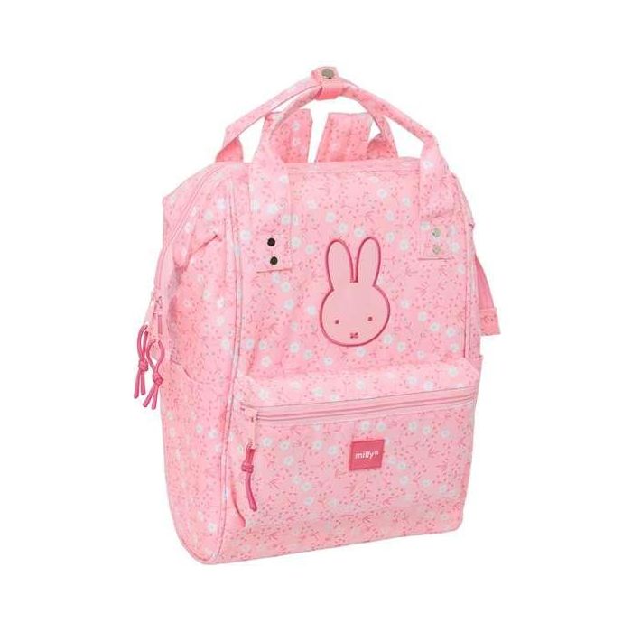 Safta Mochila con Asas para Portátil 13 pulgadas, Colección Miffy Flores, Diseño Floral, 400x270x190 mm Safta Mochila con Asas para Portátil 13 pulgadas, Colección Miffy Flores, Diseño Floral, 400x270x190 mm