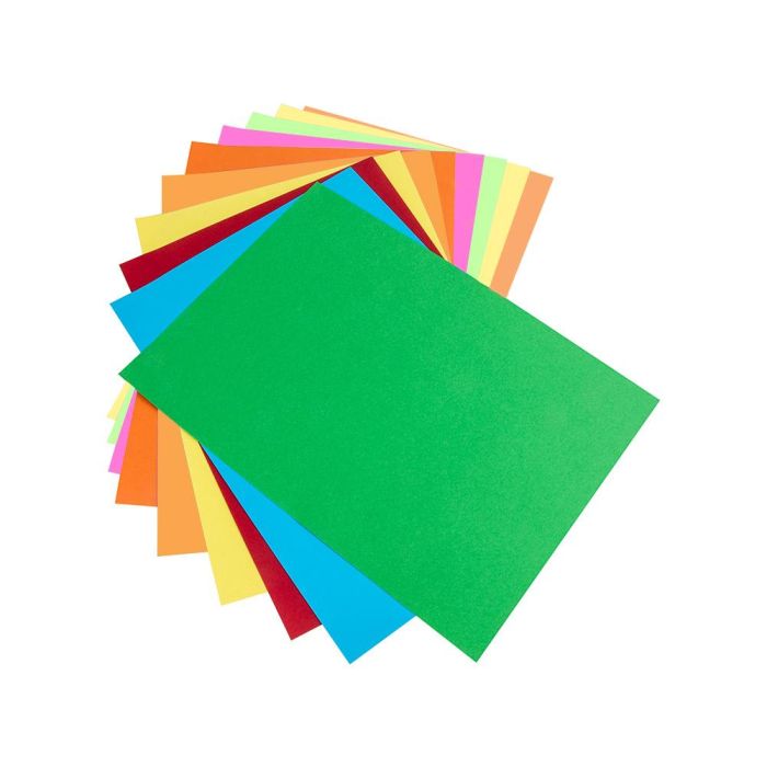 Bloc Trabajos Manuales Liderpapel Cartulina 240x315 mm 10 Hojas 5 Colores Neon + 5 Colores Intensos 5