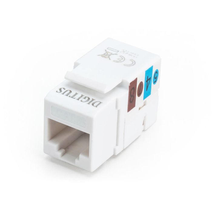 Digitus DN-93601 Keystone Jack CAT 6 Sin Apantallar, RJ45 a LSA, Rendimiento 250 MHz, Negro