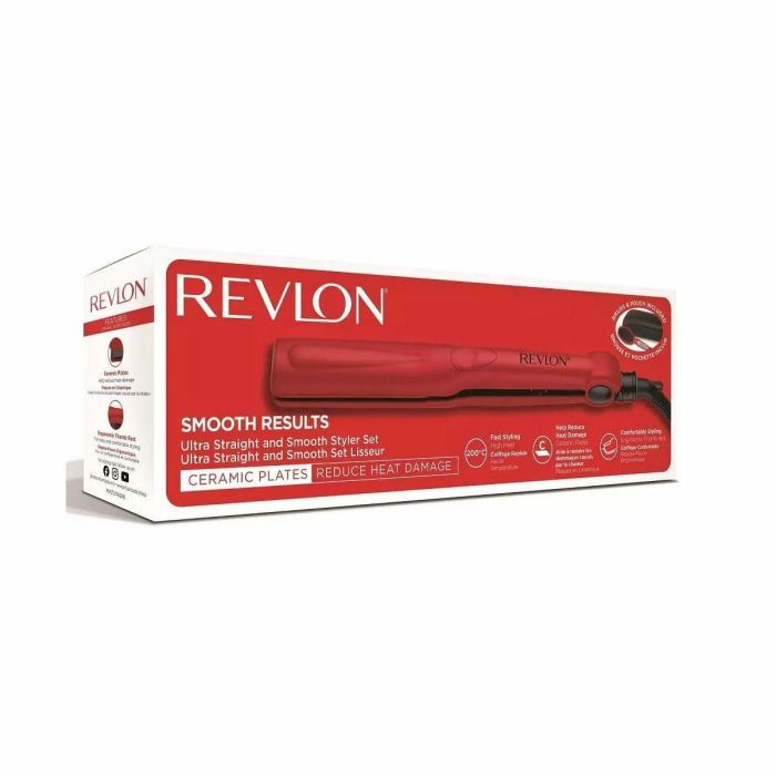 Revlon RVST2176GPE Plancha de Pelo Cerámica 200°C, Set 3 Piezas con Cepillo y Funda Térmica 1 Revlon RVST2176GPE Plancha de Pelo Cerámica 200°C, Set 3 Piezas con Cepillo y Funda Térmica 1