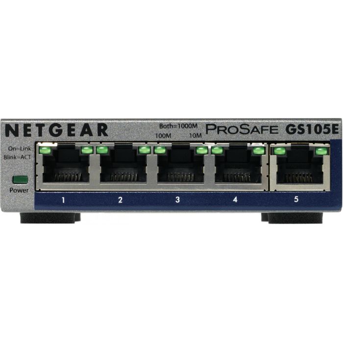 Switch de Sobremesa Netgear GS105E-200PES 5P Gigabit RJ45 0 Switch de Sobremesa Netgear GS105E-200PES 5P Gigabit RJ45 0