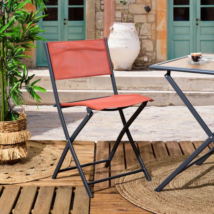 Silla Plegable Elba Terracota Home Deco Factory 1 Silla Plegable Elba Terracota Home Deco Factory 1