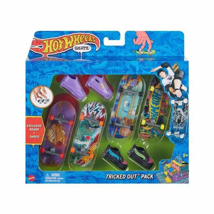Monopatín de dedo Hot Wheels 8 Piezas 4