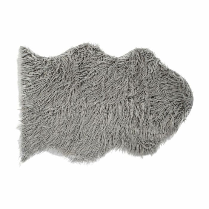 Alfombra Alpino DKD Home Decor Gris 90 x 2 x 60 cm Alfombra Alpino DKD Home Decor Gris 90 x 2 x 60 cm