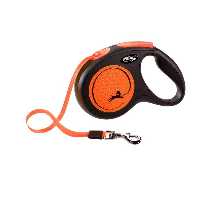 Correa Flexi New Neon S Cinta 5M Naranja Neón Correa Flexi New Neon S Cinta 5M Naranja Neón