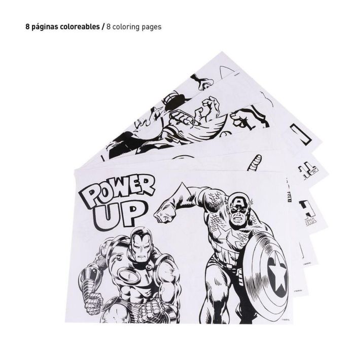 Set papelería coloreable marvel 4 Set papelería coloreable marvel 4