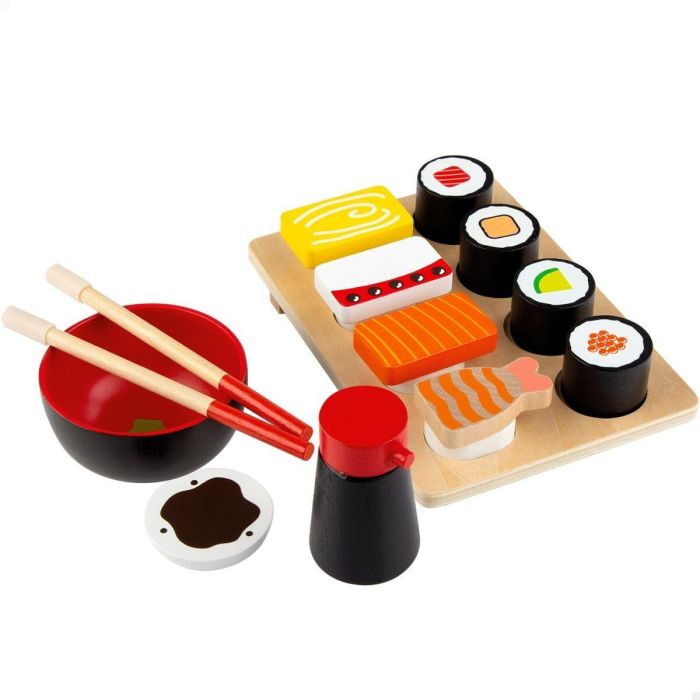 Juego de Madera Woomax Sushi 14 Piezas (6 Unidades) 6 Juego de Madera Woomax Sushi 14 Piezas (6 Unidades) 6