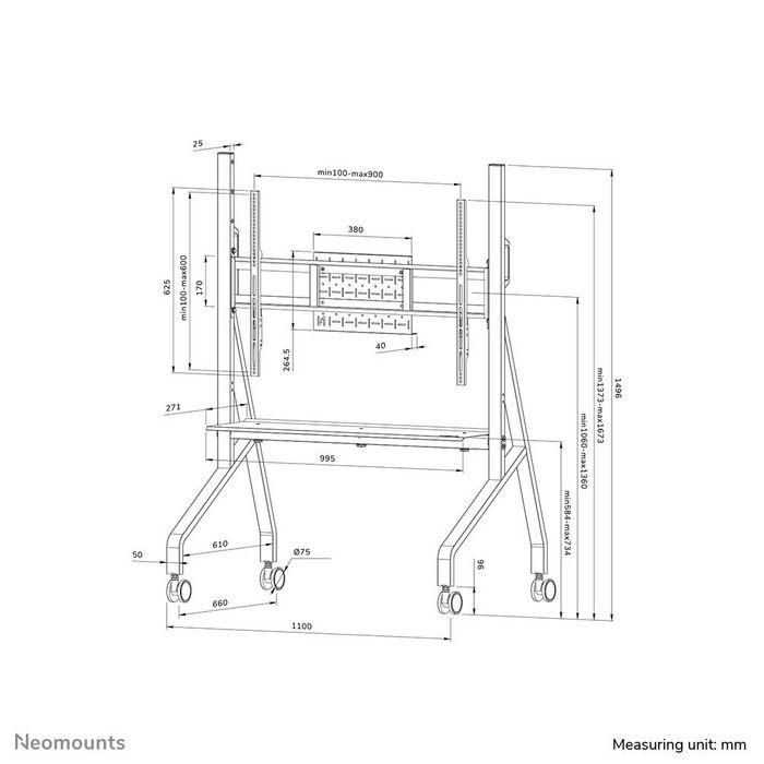 Trolley Neomounts FL50-525WH1 55" 86" 19