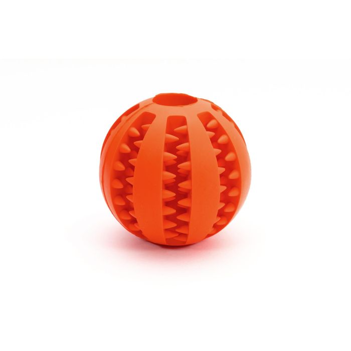 Gloria Pelota Dental para Perro S-M 6 cm de Goma Flexible Antisarro con Hendiduras para Premios y Reducir Ansiedad Colores Surtidos 2