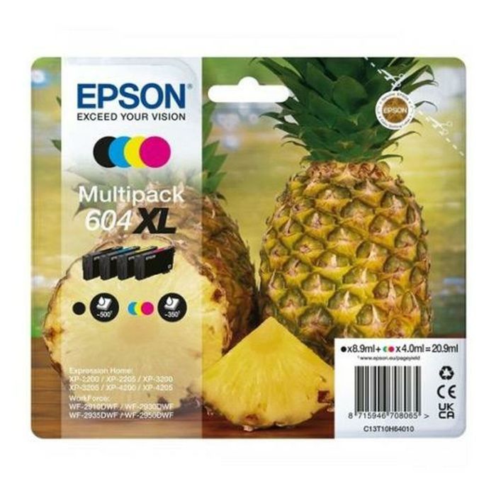 Cartucho de Tinta Original Epson XP-2200 WF-2910DWF 604XL Negro/Cian/Magenta/Amarillo (8 Unidades) 1