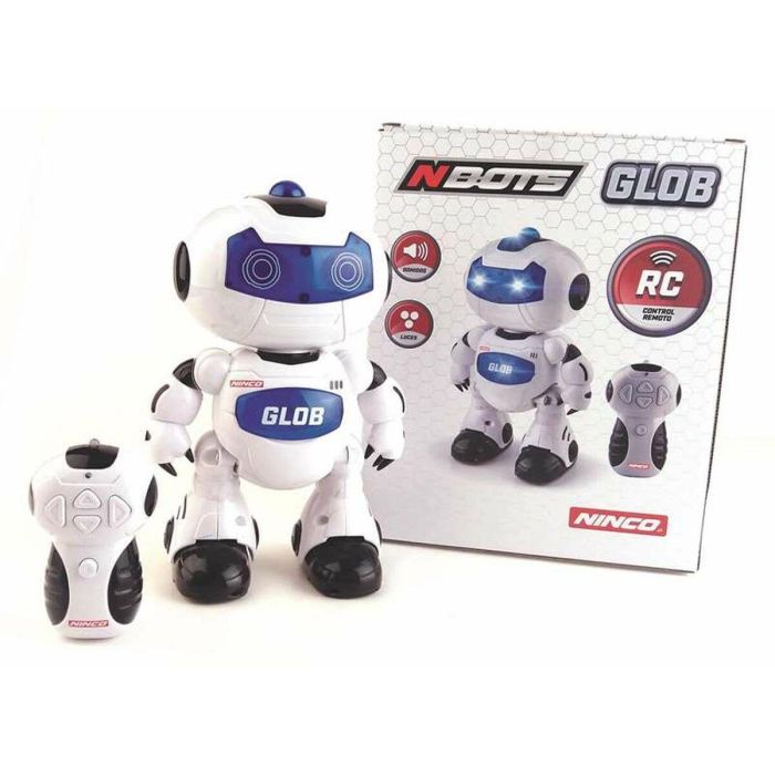 Glob Robot Radio Control interactivo con luces, sonidos y movimientos, habla en inglés 24x17 cm, Plástico, 4+ años 9 Glob Robot Radio Control interactivo con luces, sonidos y movimientos, habla en inglés 24x17 cm, Plástico, 4+ años 9