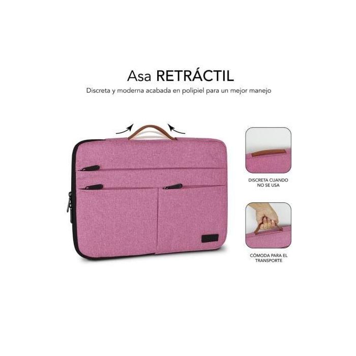 SUBBLIM Maletin Air Padding 360 Sleeve 15,6" Pink 3