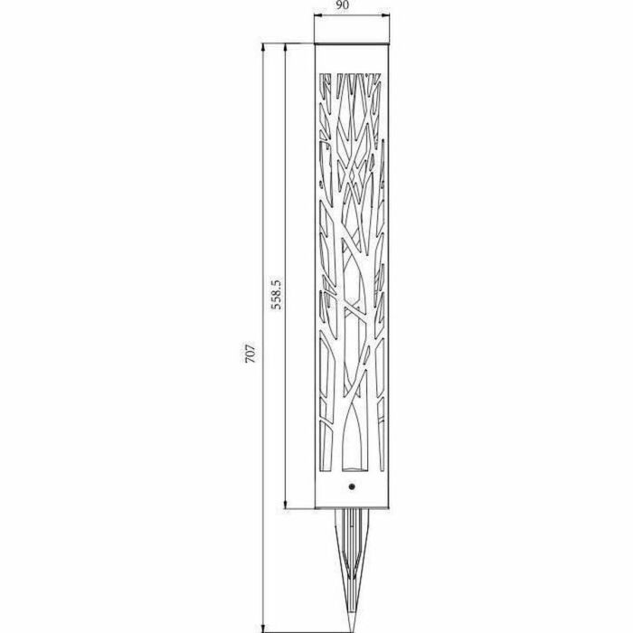 Decoración Baliza solar GALIX G4465 - 20 lúmenes - Para atornillar o para plantar - Al. 70 cm - Blanco cálido 1