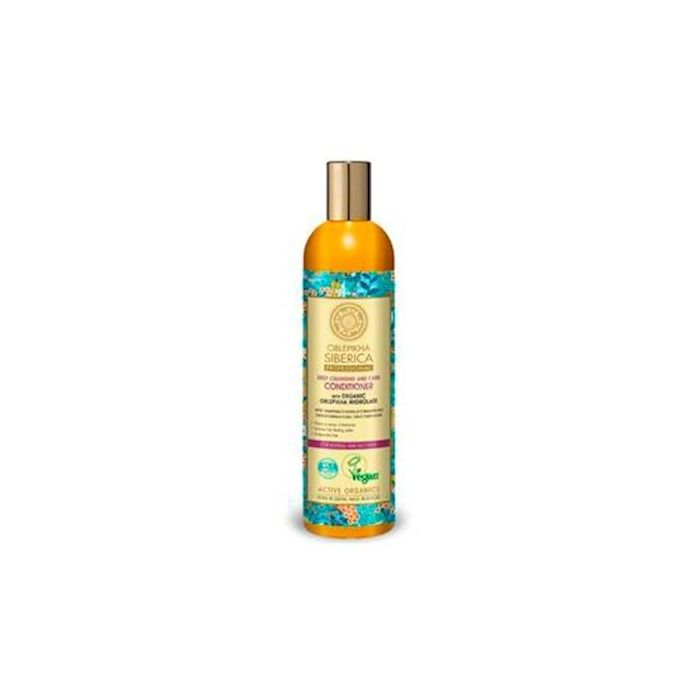 Natura Siberica Oblepikha Acondicionador Limpieza Profunda con Espino Amarillo y Menta Piperita para Cuero Cabelludo Graso 400ml