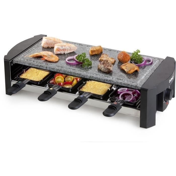 Maquina Raclette DOMO DO9039G - 8 Personas - Piedra pulida - 1300W 1 Maquina Raclette DOMO DO9039G - 8 Personas - Piedra pulida - 1300W 1