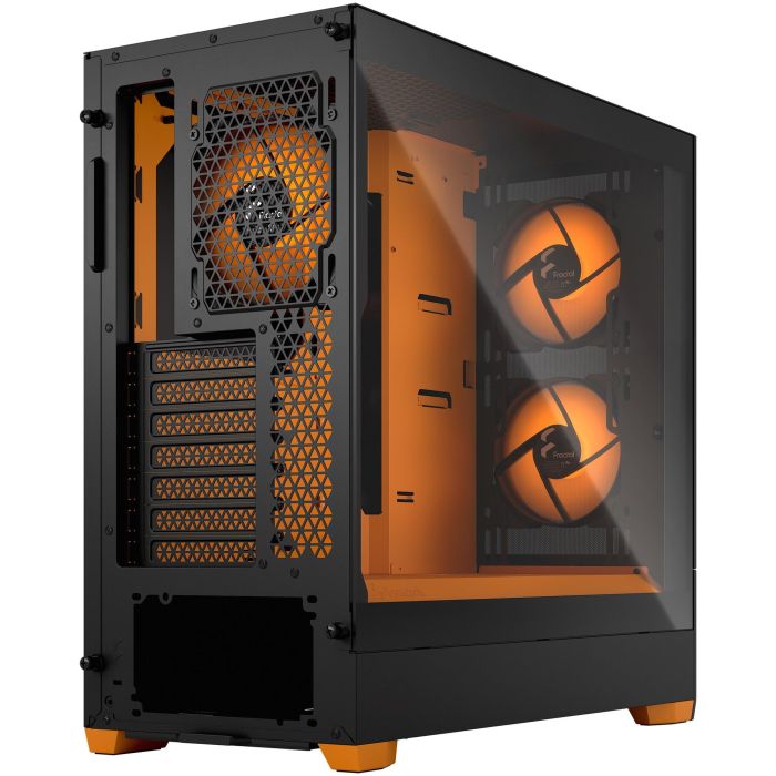 Fractal Design Pop Air RGB Orange Core TG Clear Tint Caja Torre PC con Ventana Cristal Templado y RGB Negro Naranja ATX mATX Mini-ITX 5