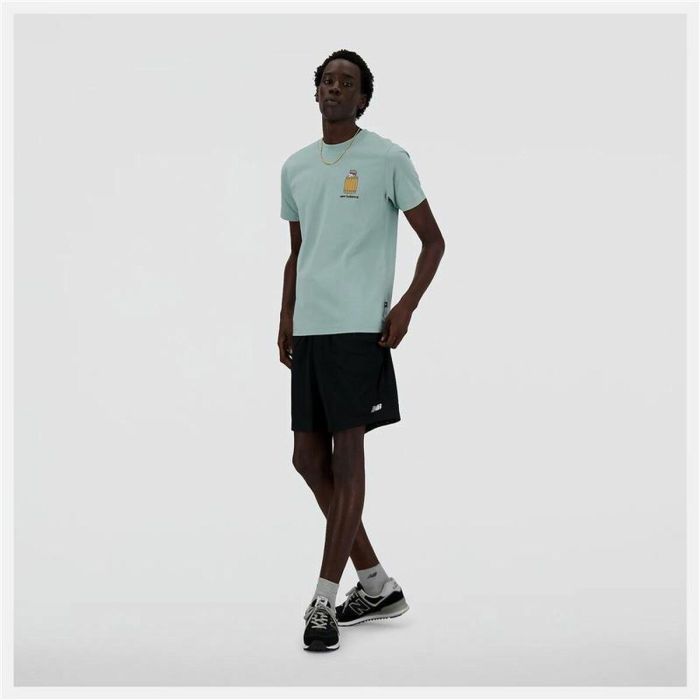Camiseta de Manga Corta Hombre New Balance Sport Essentials Barrel Azul claro M 1