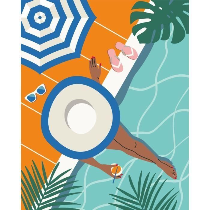 Ravensburger RAV00025523 CreArt Pintar por Números Pool Time para Adultos 24x30 cm 2