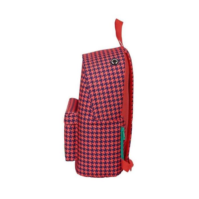 Mochila para Portátil Nait Nait Pata de gallo coral Coral 31 x 41 x 16 cm 2