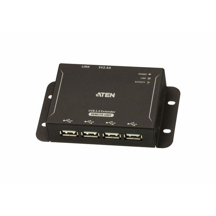 Aten UCE3250 Extensor USB 2.0 de 4 Puertos a 50m por Cable Ethernet CAT 5/5e/6, Hub USB Profesional con Carcasa Metálica 1
