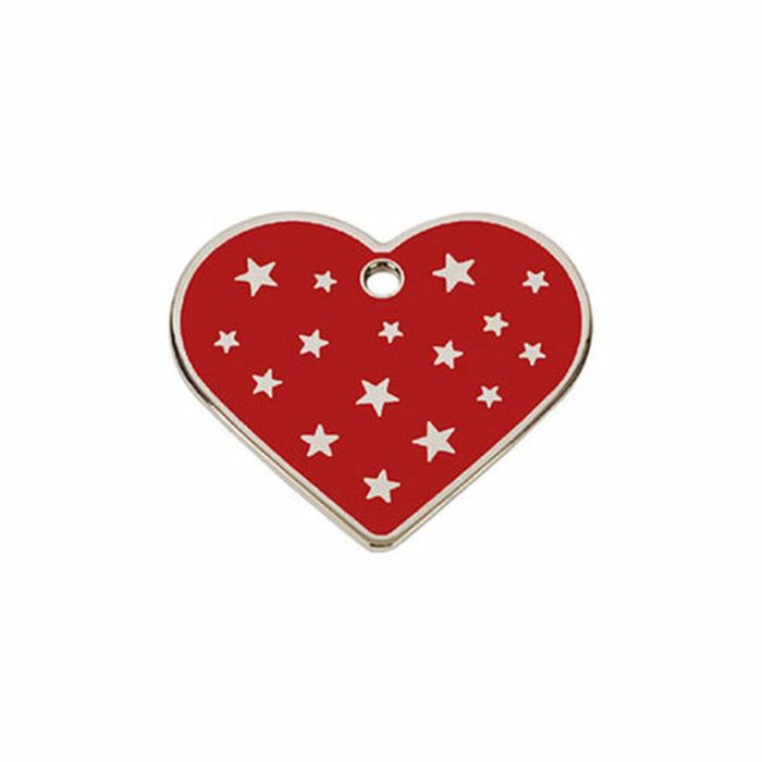 Placa identificativa para collar Imarc PetScribe Passion Rojo Plata 1