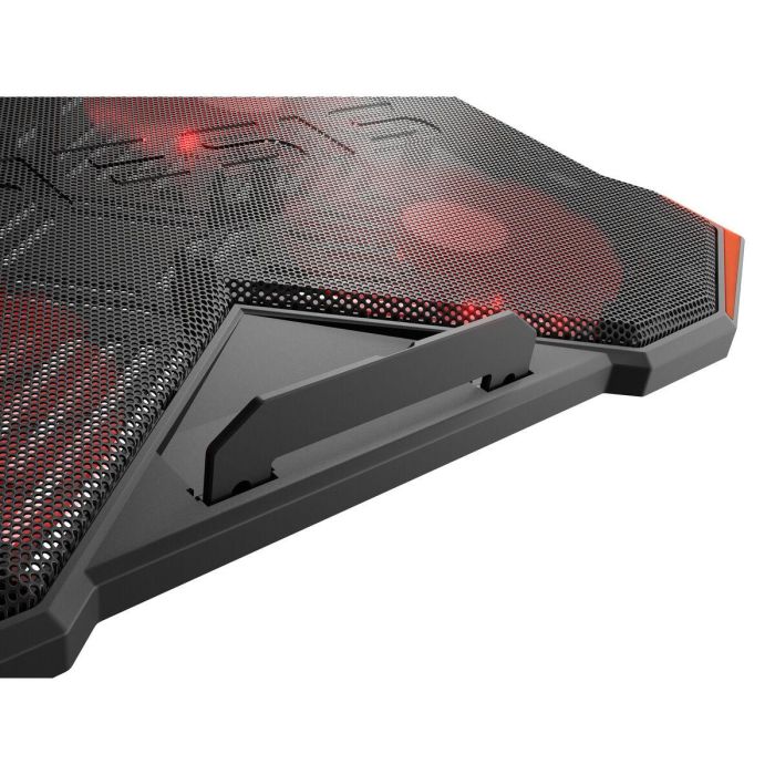 GENESIS Oxid 260 Base Refrigeradora para portátiles hasta 17.3" con 4 ventiladores, 8 Ángulos Ajustables, Gaming Negro/Rojo 7
