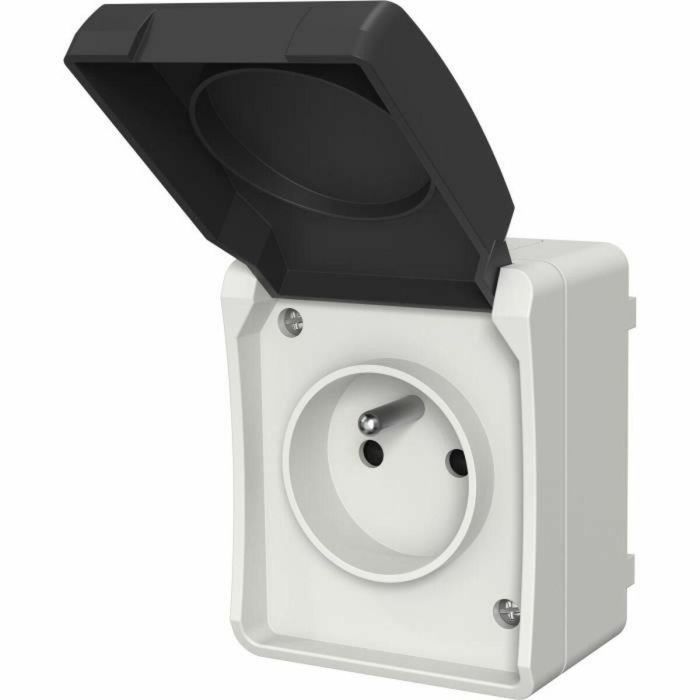 Aquatop GAO Toma de Corriente 2P+T IP54 Impermeable, Resistente al Agua y al Polvo para Exterior, NF-compatible