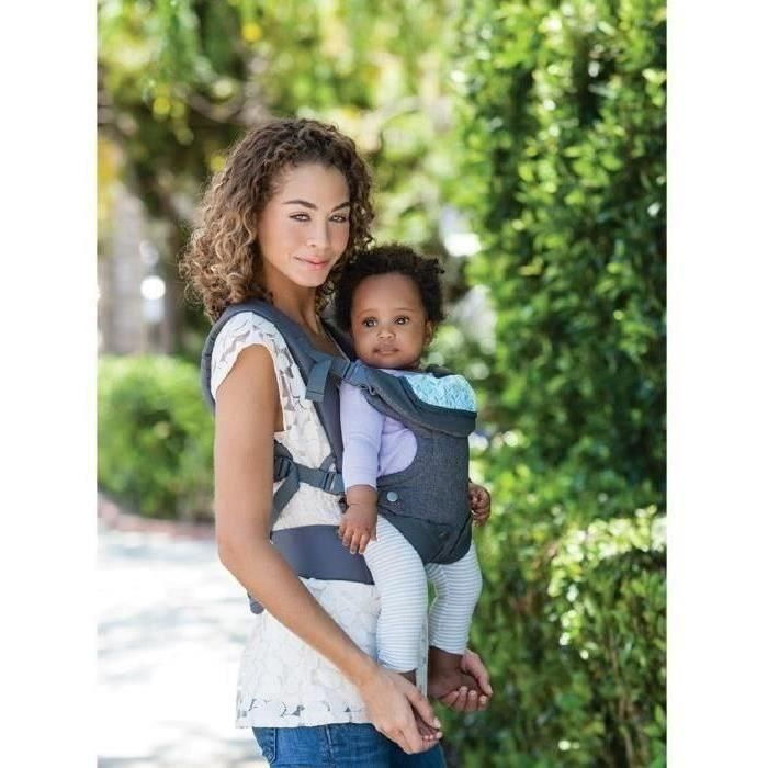 Infantino Portabebés Flip Ergo 4 en 1 Ergonómico Ajustable desde el nacimiento con reposacabezas y soporte de cuello lavable 2